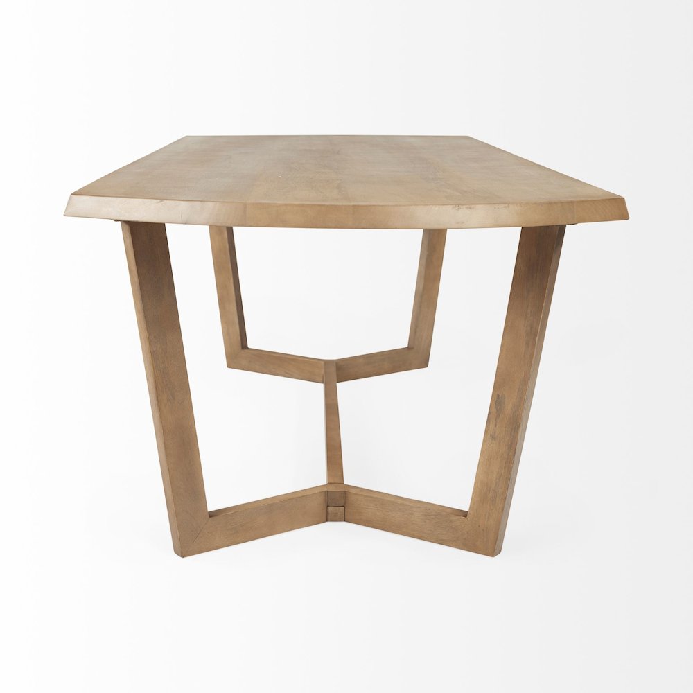 Denver 91.5x38 Rectangular Brown Solid Wood Top & Base Dining Table