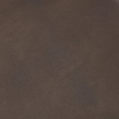 Minara 36" Square Brown Leather WrappedWood Base Ottoman