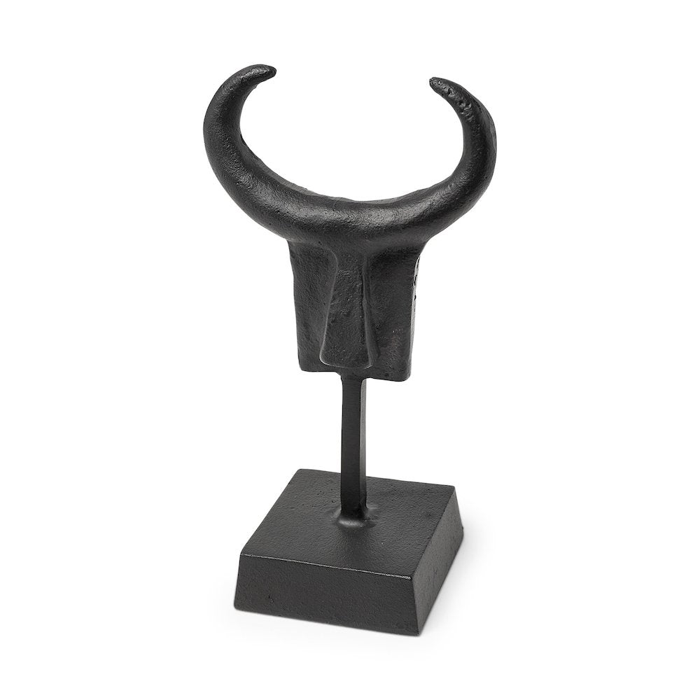 Caleb 4L x 5W Black Metal Tribal Figurine