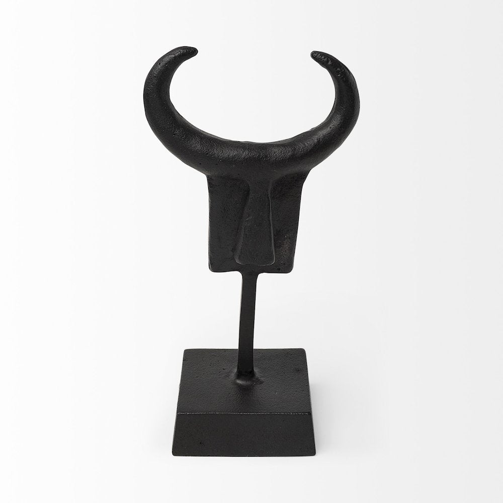Caleb 4L x 5W Black Metal Tribal Figurine