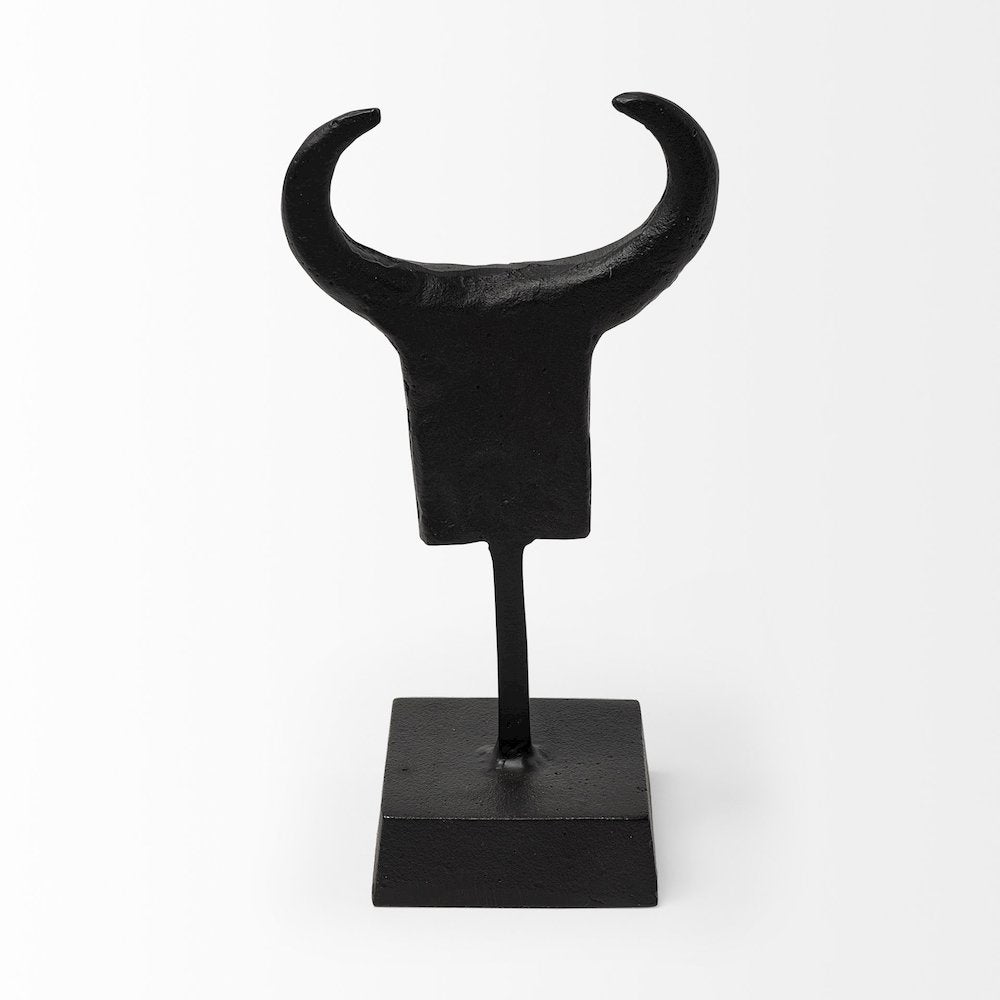 Caleb 4L x 5W Black Metal Tribal Figurine