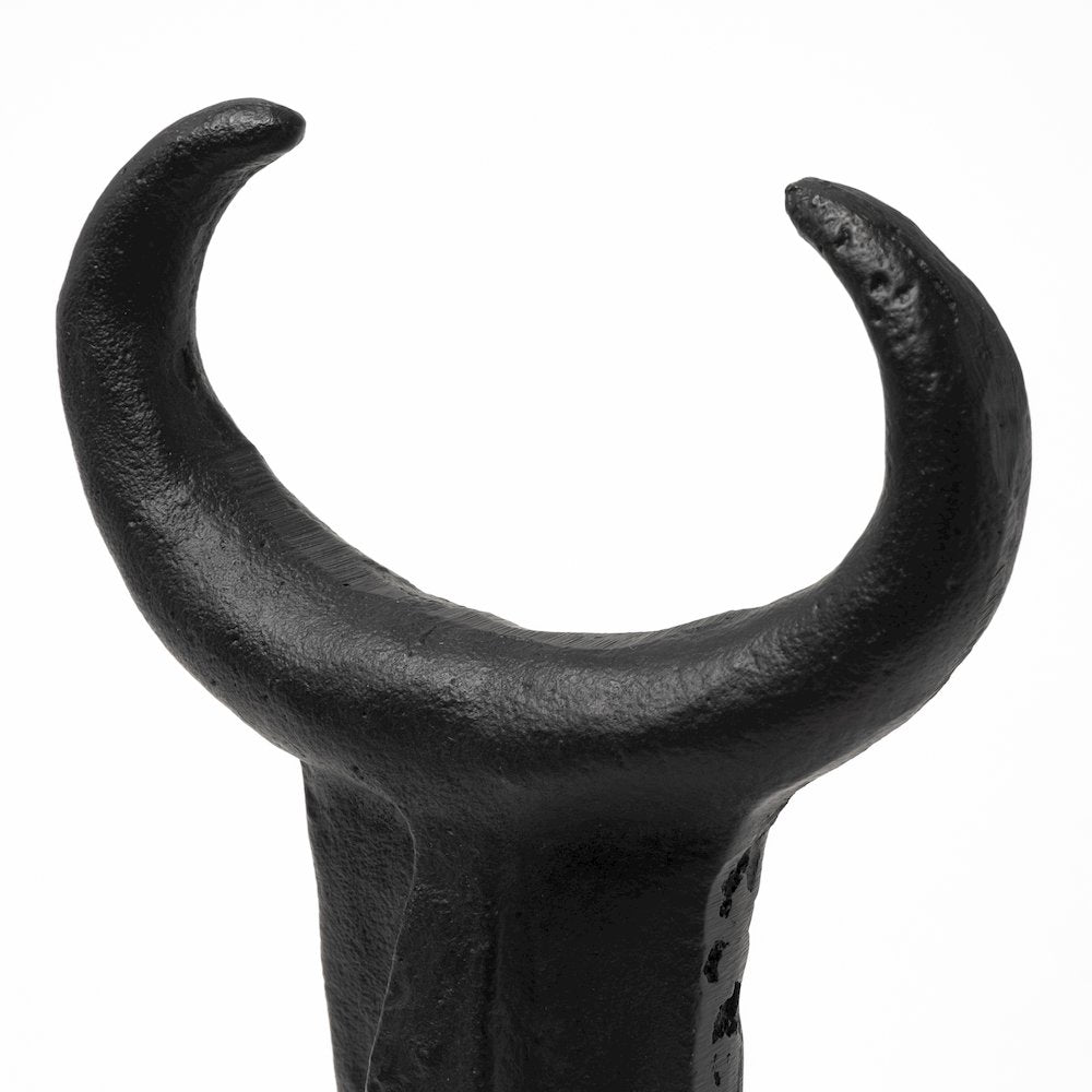 Caleb 4L x 5W Black Metal Tribal Figurine