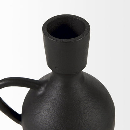 Cyrus Black Spherical Vase Flute Decorative Object
