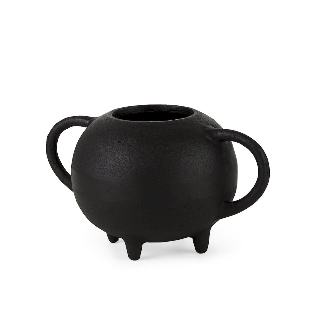 Cyrus Black Spherical Vase Decorative Object