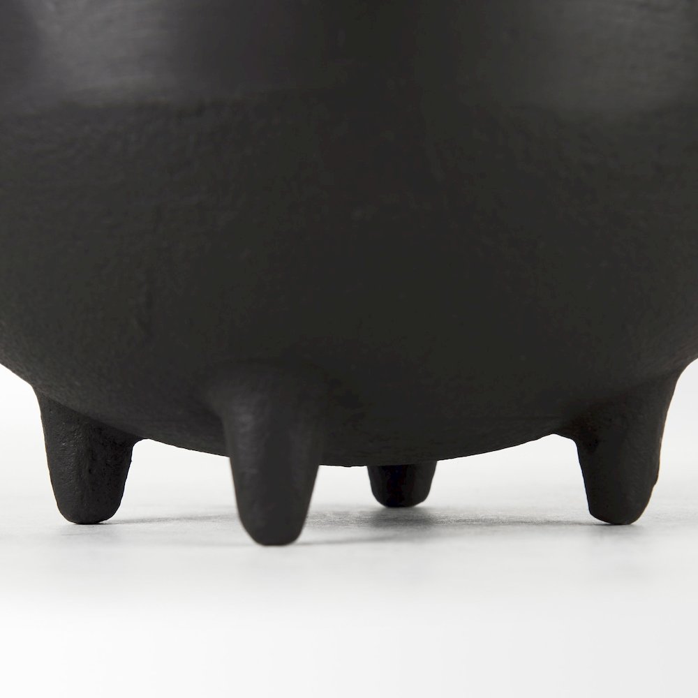 Cyrus Black Spherical Vase Decorative Object