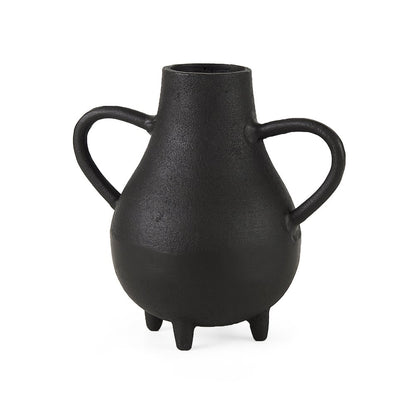 Cyrus Black Two handled Vase Decorative Object