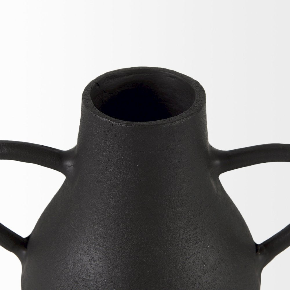 Cyrus Black Two handled Vase Decorative Object