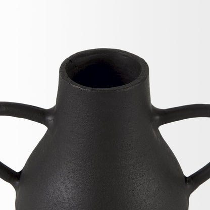 Cyrus Black Two handled Vase Decorative Object