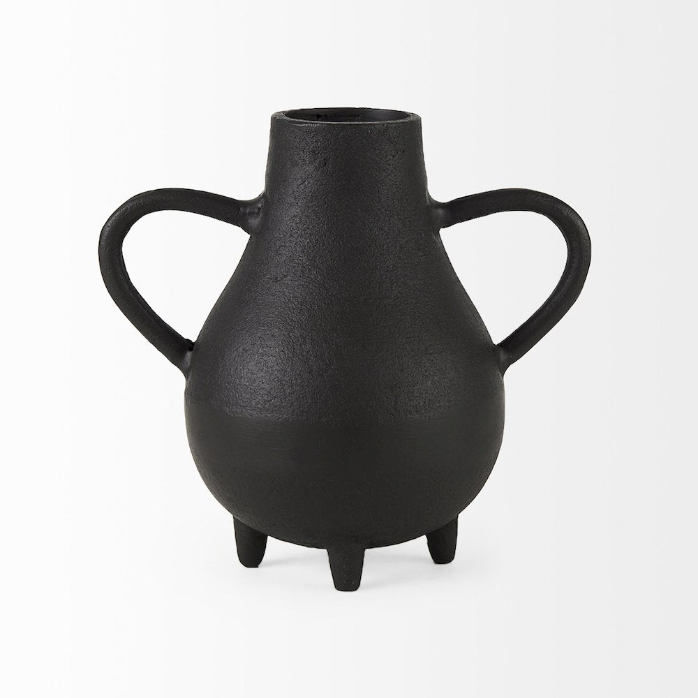 Cyrus Black Two handled Vase Decorative Object