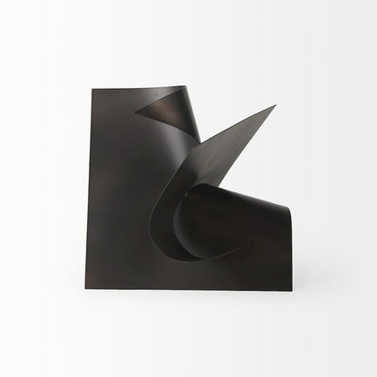 Francesca 11.8L x 11.8W x 11.8H Black Metal Sculptural Decorative Object