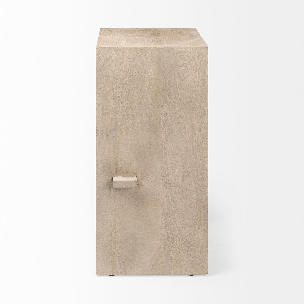 30" Seat Height Light Gray Wood Bar Stool