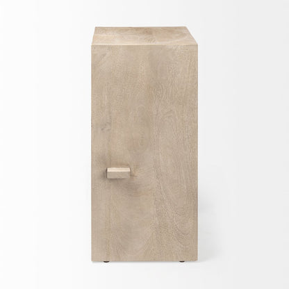 30" Seat Height Light Gray Wood Bar Stool