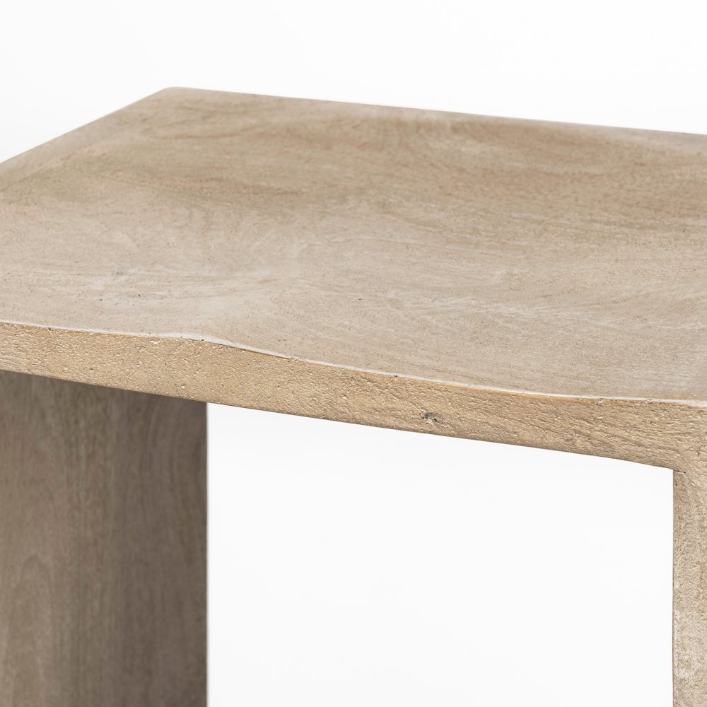 30" Seat Height Light Gray Wood Bar Stool