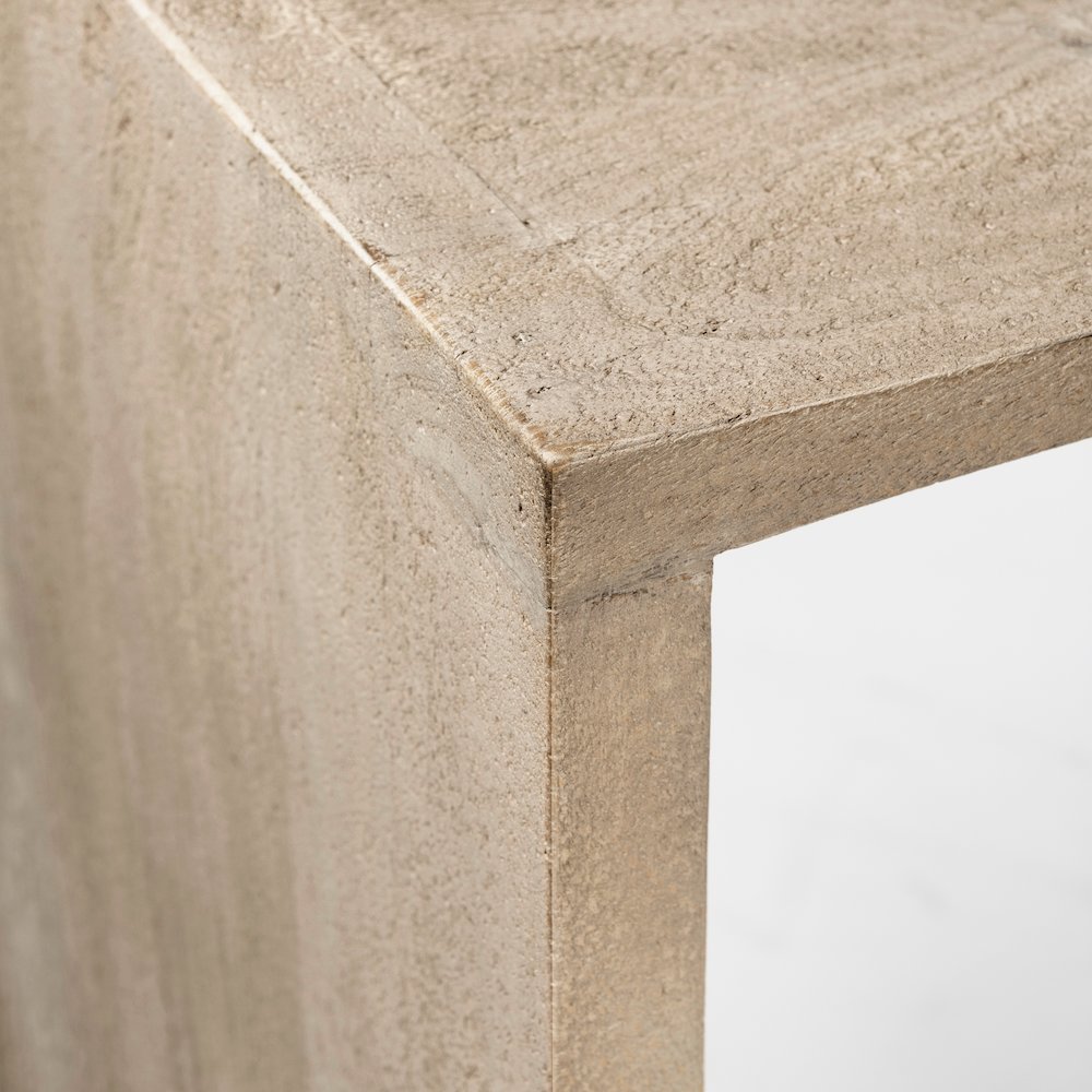 30" Seat Height Light Gray Wood Bar Stool