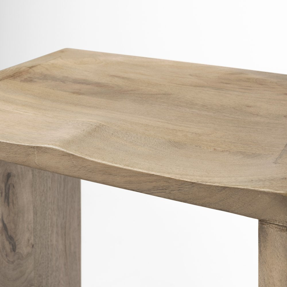 30" Seat Height Light Brown Wood Bar Stool