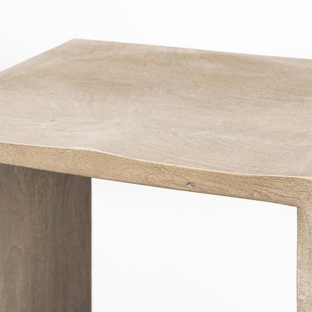 26" Seat Height Light Gray Wood Counter Stool