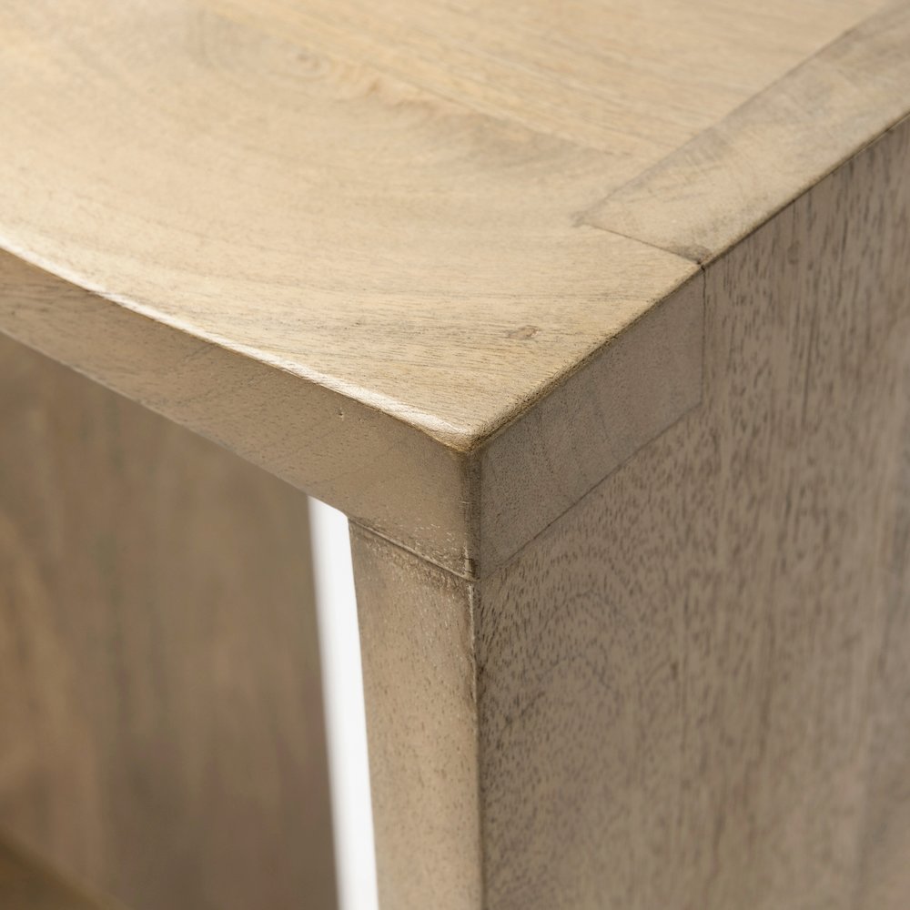 26" Seat Height Light Brown Wood Counter Stool