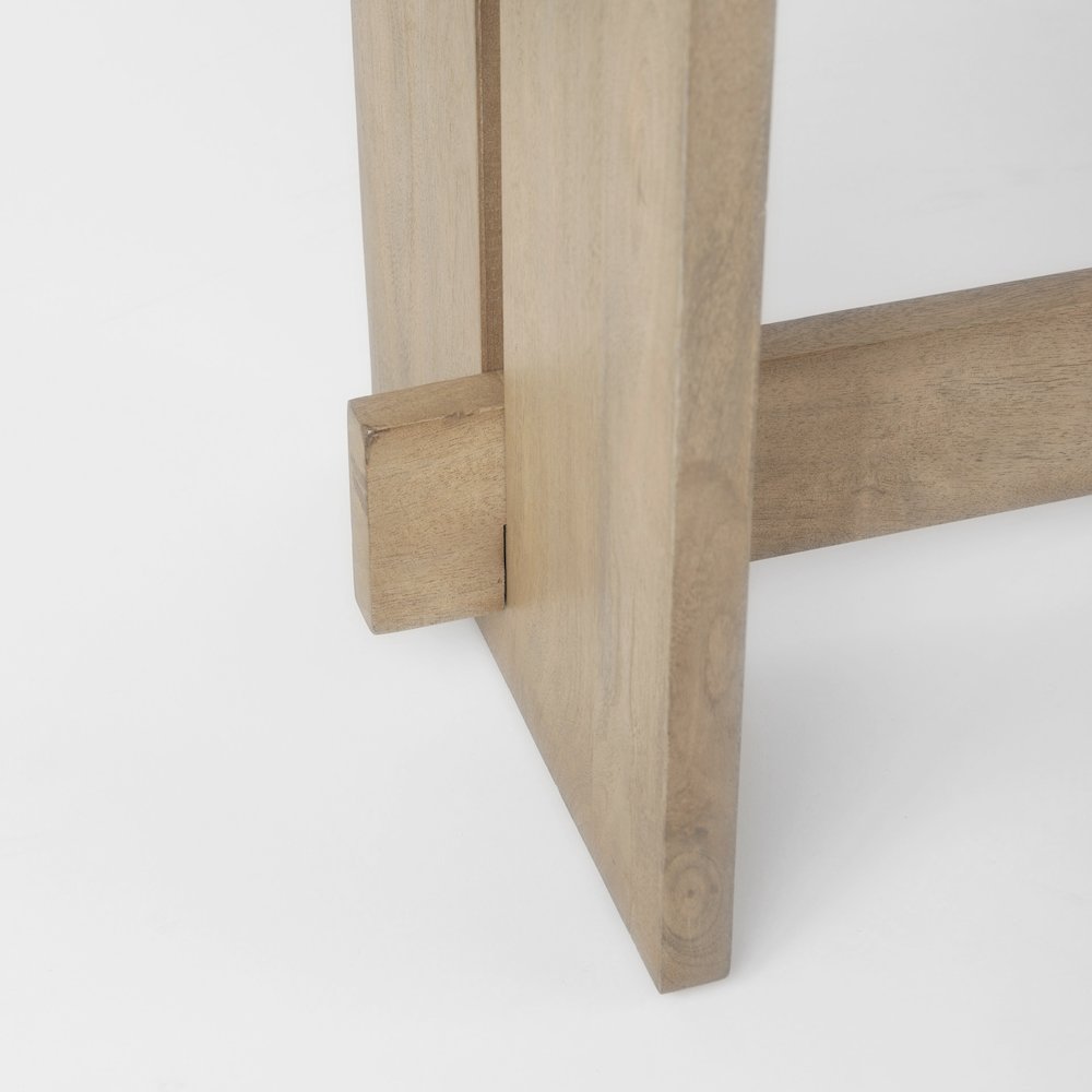 18H Light Brown Wood Dining Bench