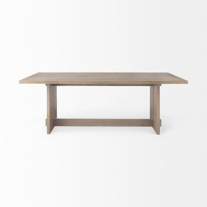 84L Light Gray Wood Dining Table