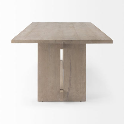 84L Light Gray Wood Dining Table