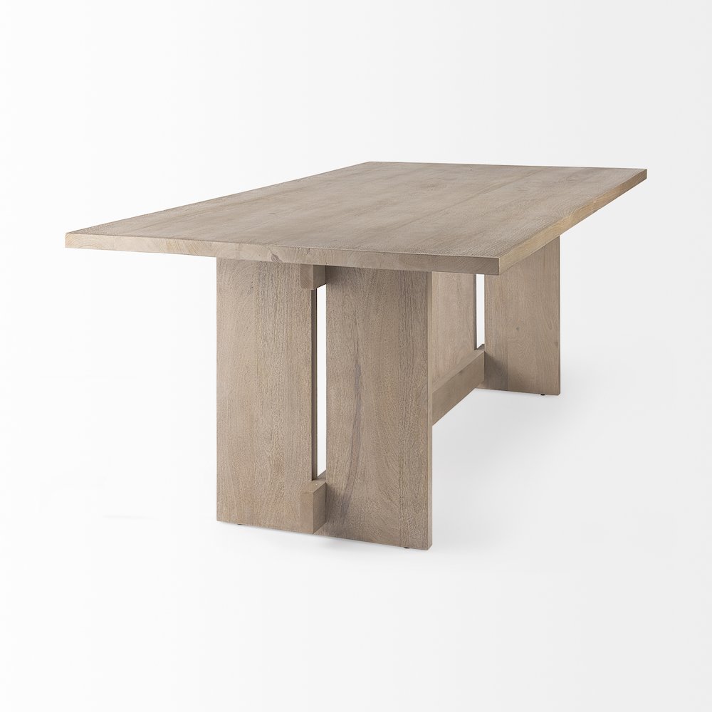 84L Light Gray Wood Dining Table