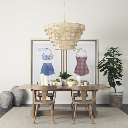 84L Light Brown Wood Dining Table