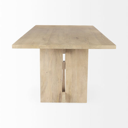84L Light Brown Wood Dining Table