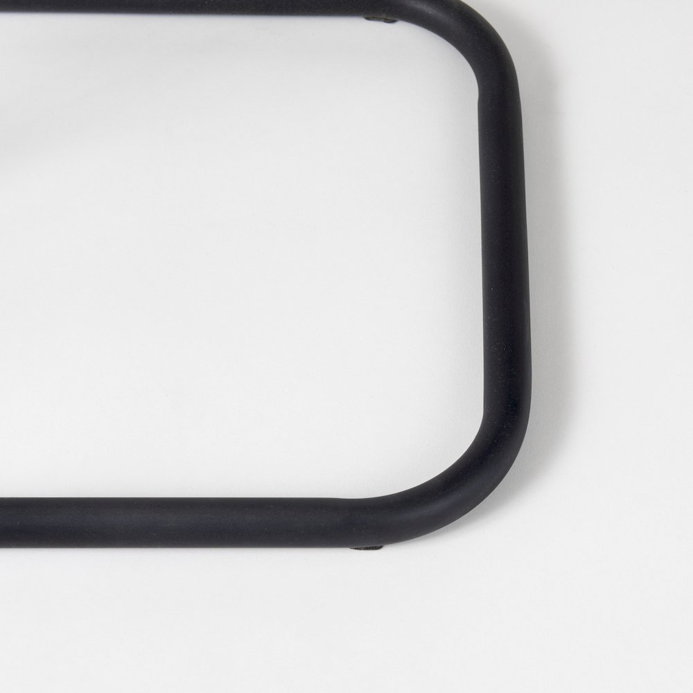 Kyra White Marble TopBlack Iron Frame C-Shaped End and Side Table