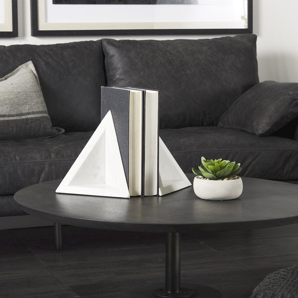8.0"L X 6.0"W X 7.0"H Marble Set Of Two Bookends