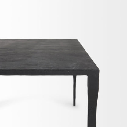 42.0 X 22.0 X 15.5 Ebony Black Iron Coffee Table