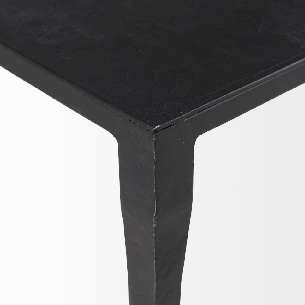 42.0 X 22.0 X 15.5 Ebony Black Iron Coffee Table