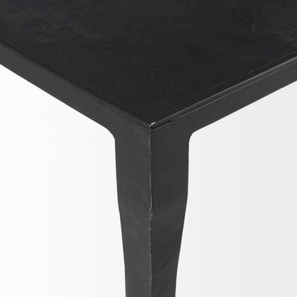 42.0 X 22.0 X 15.5 Ebony Black Iron Coffee Table