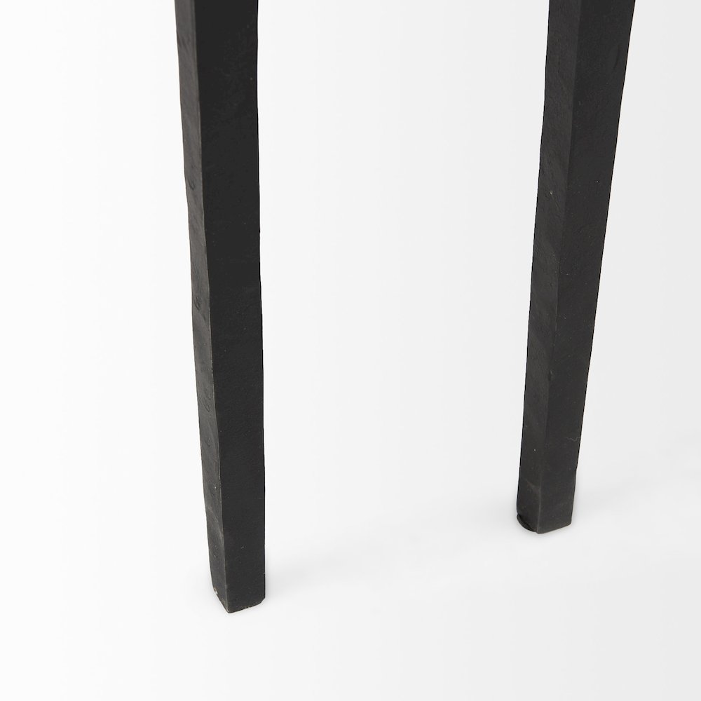 48.0 X 8.0 X 30.0 Ebony Black Iron Console Table