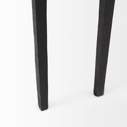 48.0 X 8.0 X 30.0 Ebony Black Iron Console Table