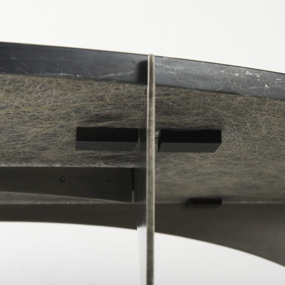 IBlack Marble Top Iron Coffee Table