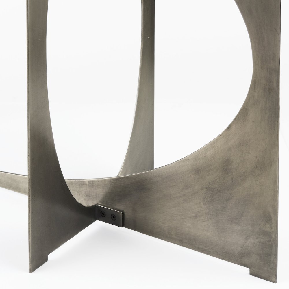 Iv Black Marble Top Iron Console Table