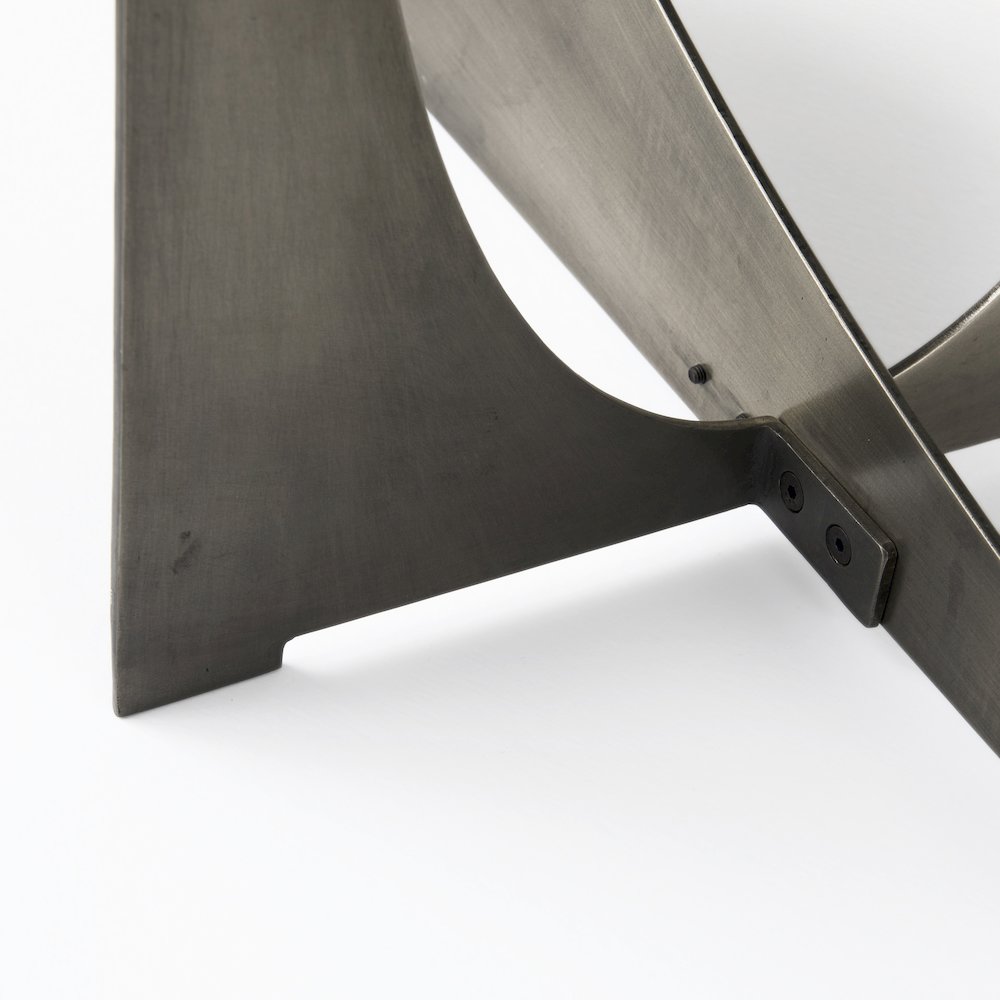 Iv Black Marble Top Iron Console Table