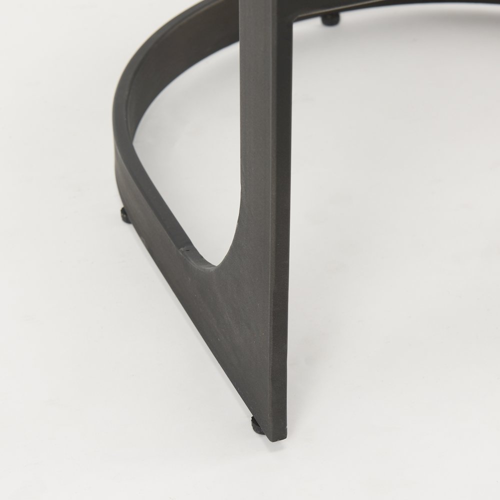 17L X 18W X 28H Brown Leather Metal Frame Counter Stool