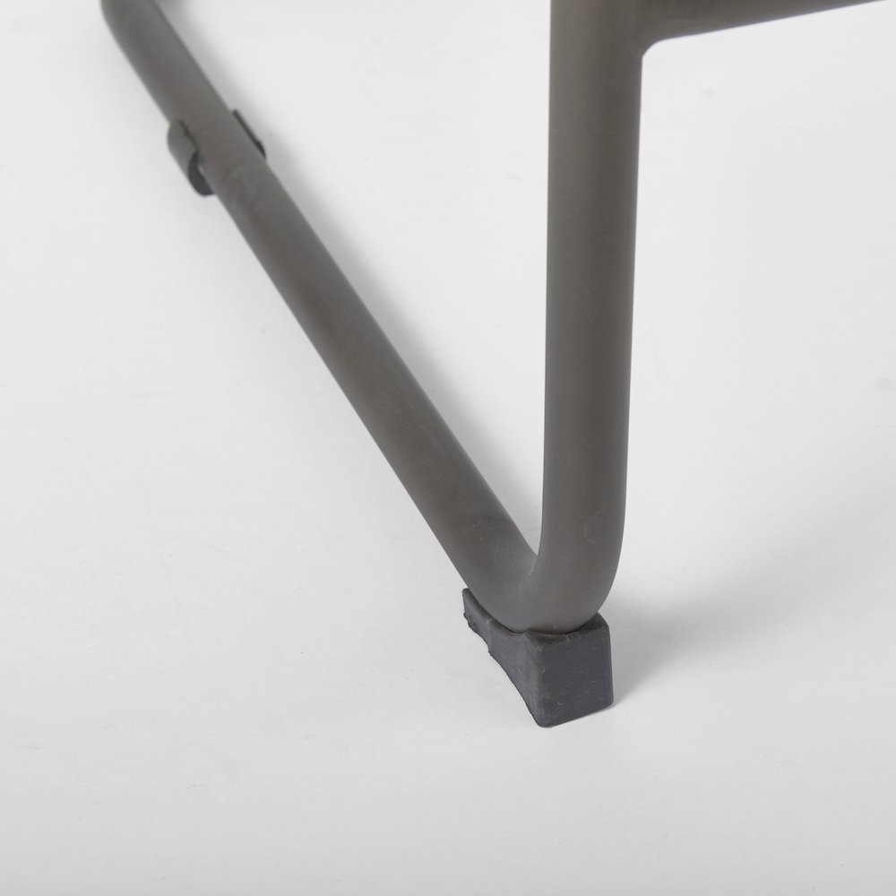 43" Total Height Brown/Gray Suede Iron Frame Bar Stool