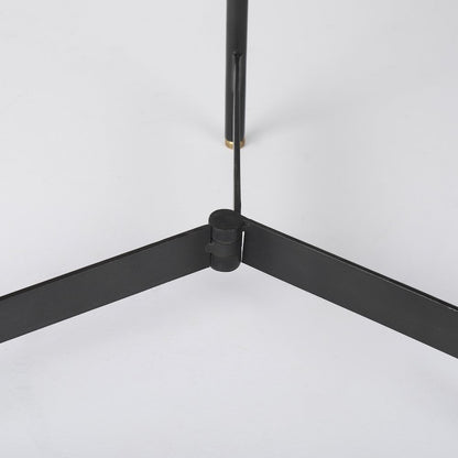 (Set Of 2) Light Brown Wood Black Metal Base Nesting Side Tables