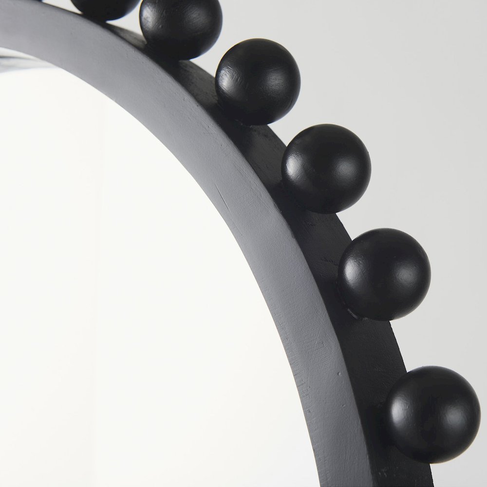 Leeds 23L x 35H Black Wood Arch Frame Mirror
