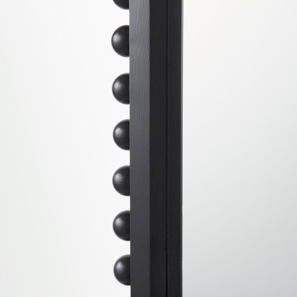 Leeds 23L x 35H Black Wood Arch Frame Mirror