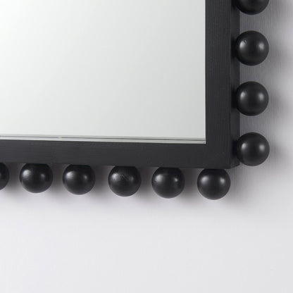 Leeds 23L x 35H Black Wood Arch Frame Mirror