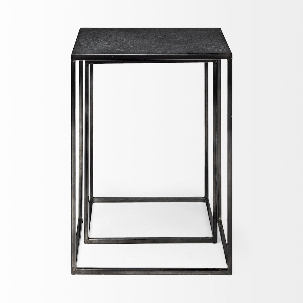 (Set Of 2) Galvanized Metal Nesting Accent Tables