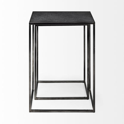 (Set Of 2) Galvanized Metal Nesting Accent Tables