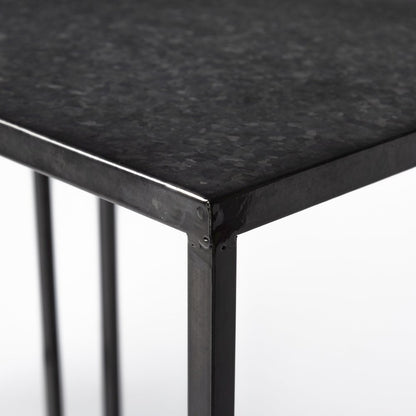 (Set Of 2) Galvanized Metal Nesting Accent Tables