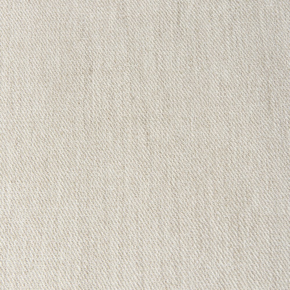 Light Brown Wood Cream Fabric Seat And Cane Back Armless Dining Chair