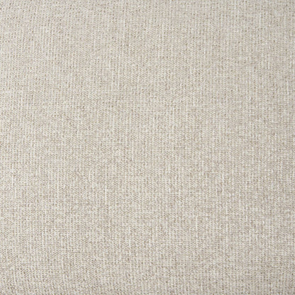 Light Brown Wood Beige Fabric Seat Accent Chair