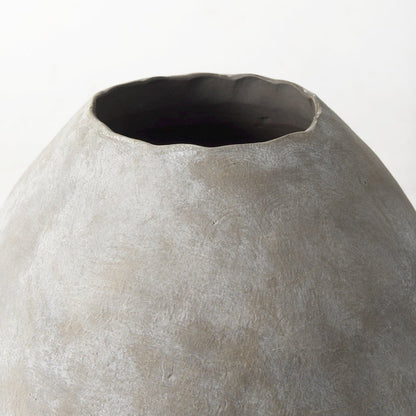 Gob20L x 23H Small Tan Ceramic Oval Vase