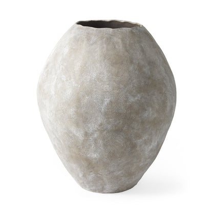 Gob23L x 28H Large Tan Ceramic Oval Vase